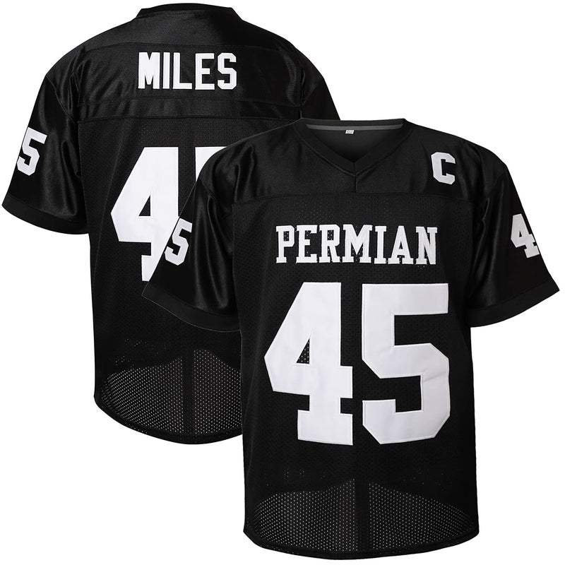 MESOSPERO Boobie Miles Jersey, 45 Permian High School Football Jersey Friday Night Lights Movie Jersey S-XXXL (Black, Medium) - Image 1